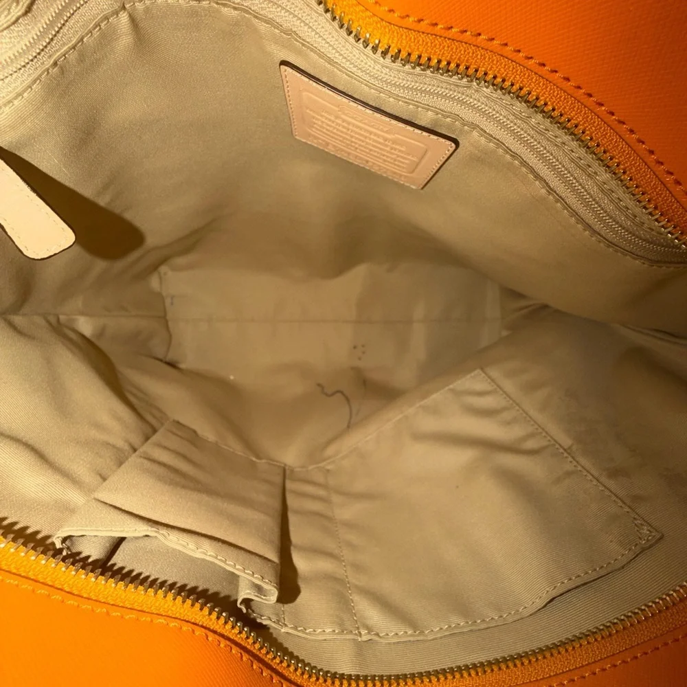Coach Vibrant Orange Tote Bag#F27349
